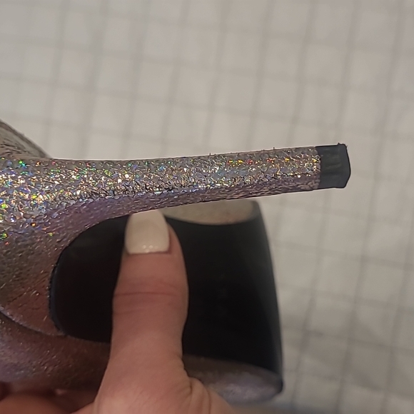 Zara silver sprarkly heels - Picture 4 of 8